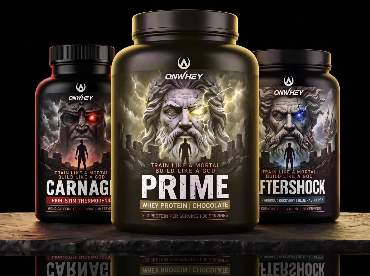 The God Mode alliance: three tubs together under gold light