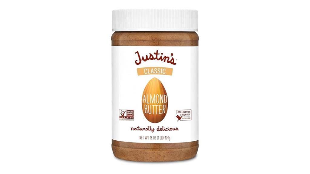 5 Best Almond Butters For Clean Bulking: Muscle-Building Nutrition In A Jar 1 Justin S Almond Butter Jar
