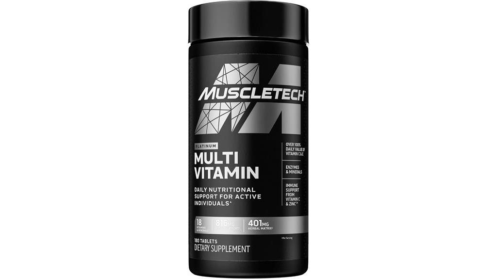 3 Best Ketogenic Multivitamins To Support Your Low-Carb Lifestyle 3 Muscletech Platinum Multivitamin 180